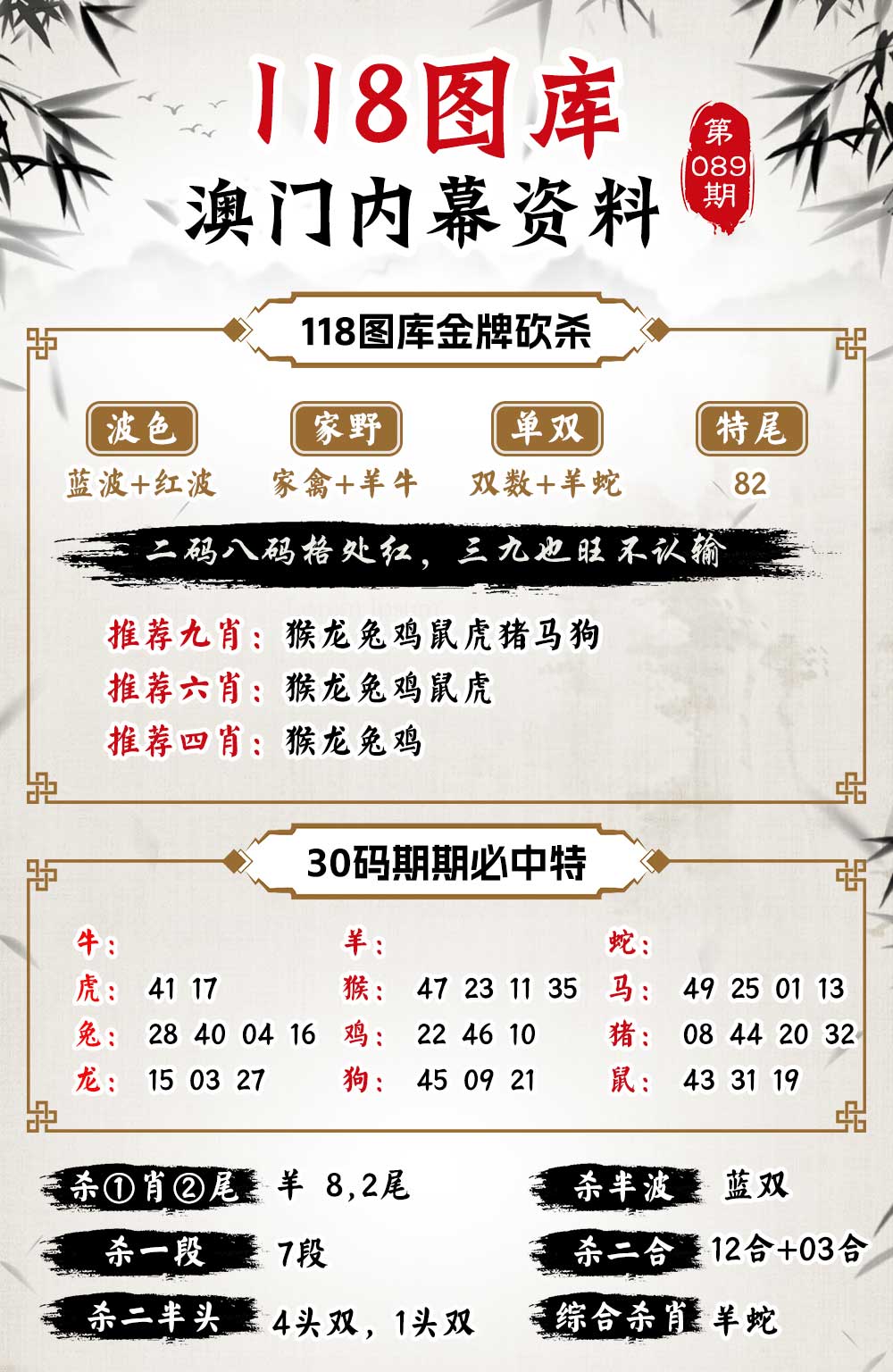 089期118内幕资料[图]